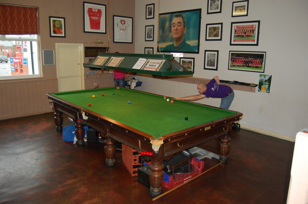 Snooker table removed from yet another club