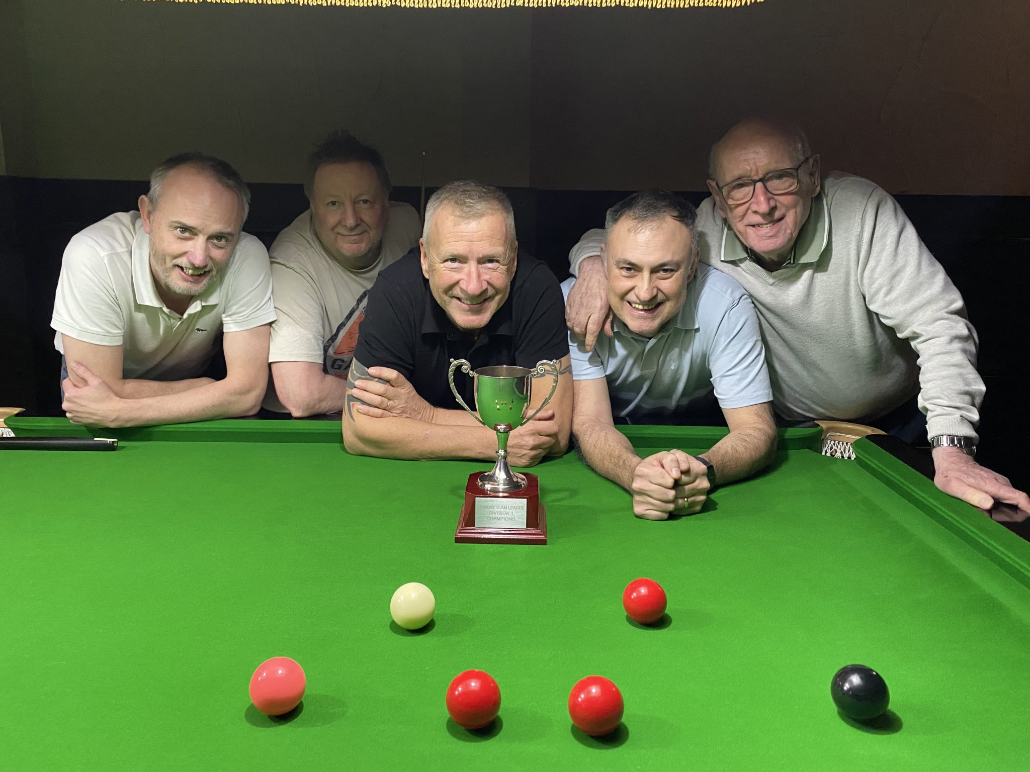 Spot on Hucknall are the 2024-25 Nottingham Snooker League Champions